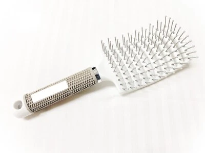 Womens Salon Detangle Luxury Vented Curved Professional Massage Hair Brush - Image 1 of 4