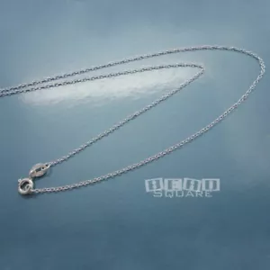 ANGEBOT 18" Sterlingsilber 1,2 mm Kabel Kette Halskette mit Federring Verschluss - Bild 1 von 1