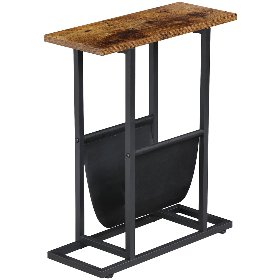 End Table Narrow Side Table with Magazine Holder Save Space for Couch Sofa Bed - Image 1 of 4