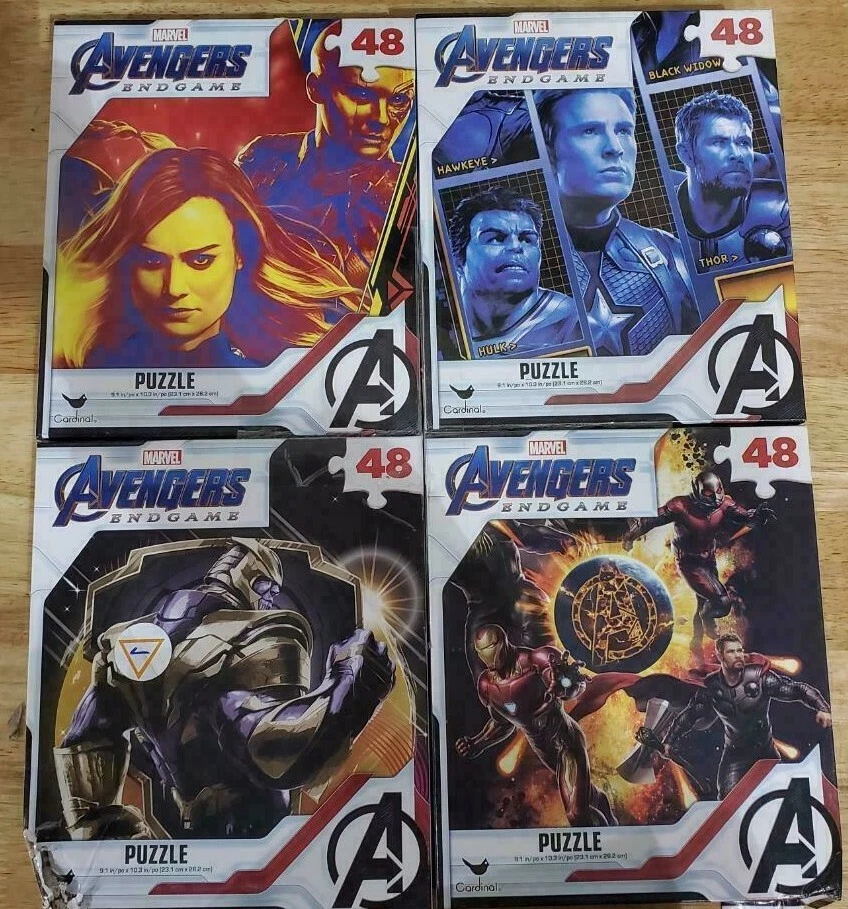 Cardinal Avengers Endgame Puzzle - 4 Pack Puzzle Combo - 48 Pieces Each - Image 1 of 1