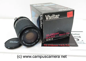 Vivitar 70-210mm f4.5-5.6 Nikon AI-S Full Frame Manual Focus Zoom Lens Nikon F - Picture 1 of 8