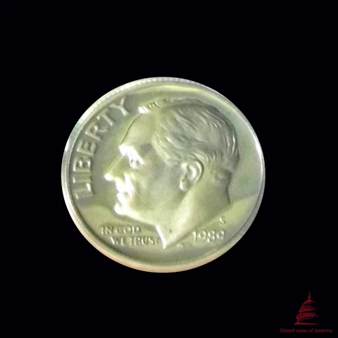 1989-S Roosevelt 10 Cents PCGS PR69 DCAM Cover