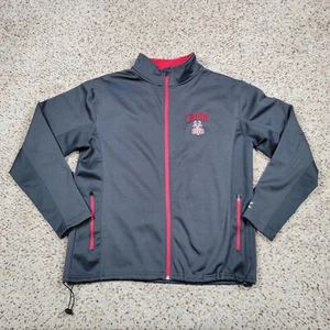 Milwaukee Bucks Jacket Mens Large Gray Zip Basketball NBA Sweatshirt Sweater A1 - Picture 1 of 11