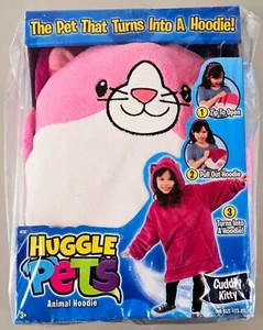 Huggle Pets Animal Hoodie Cuddly Kitty Pink Sweatshirt & Plush Toy As Seen On TV - Picture 1 of 6