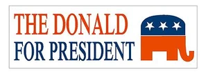 DONALD TRUMP 2016 TRUMP FOR PRESIDENT AUTOAUFKLEBER oder Helmaufkleber D824 - Bild 1 von 1
