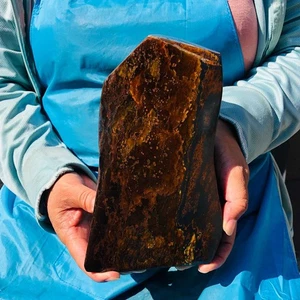 6.84LB Large Natural Tiger's Eye Stone Quartz Crystal Mineral Specimen Healing - Picture 1 of 15
