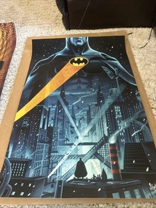 Batman 1989 24x36 Movie Poster Ltd Edition 9/125 Mondo Stamped - Picture 1 of 3