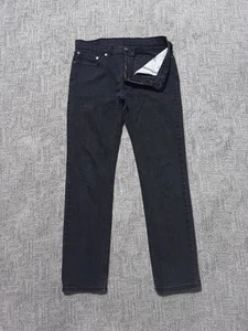 Jeans Levi’s 511 uomo taglia 32x30 nero denim gamba slim scuro elasticizzato pantaloni casual - Foto 1 di 8