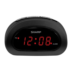 Small, Space-Saving Digital Alarm Clock – Compact Bedside Clock with Large Re... - Picture 1 of 6