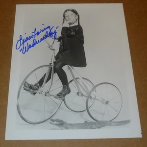 LISA LORING vintage SIGNED autographed ADDAMS FAMILY tricycle WEDNESDAY photo - Picture 1 of 6