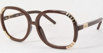 Chloe CL2219 C02 Chocolate Brown /Gold SUNGLASSES FRAME 60-16-135 (NOTES) France - Image 1 of 4