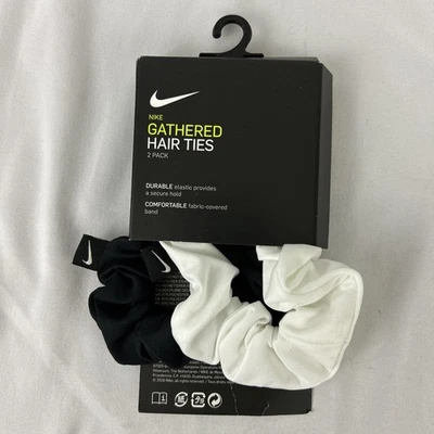 Nike Gathered Hair Ties 2.0 Adulto Mujer Negro/Blanco 2PK (8) Foto 1 de 4