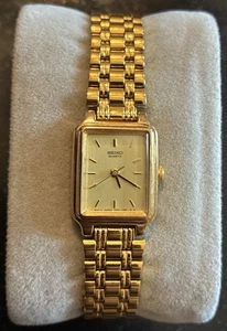 Reloj Seiko Vintage Mujer V401-5129 Tono Dorado Cuarzo - Imagen 1 de 11