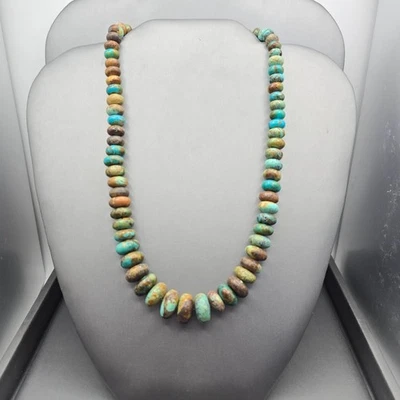 Jay King Turquoise Beaded Necklace 16–19" Sterling Silver DTR Mine Finds 68.51g - Image 1 of 4