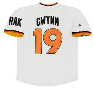 Tony Gwynn 1984 San Diego Padres Home Cooperstown maglia retro uomo grande - Foto 1 di 4