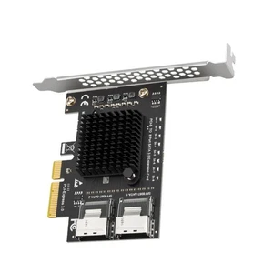 New ASMedia SFF-8087 Mini-SAS SATA 3.0 Expansion Card 8Ports HDD SSD Cable - Afbeelding 1 van 23