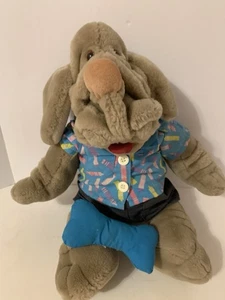 Vintage Ganz Wrinkles The Dog sprechende Handpuppe mit Knochen 18 Zoll GETESTET FUNKTIONIERT! - Bild 1 von 11