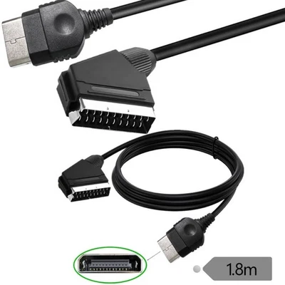 RGBs SCART AV Cable for Original Gen1 Consoles 180cm Black - Image 1 of 4