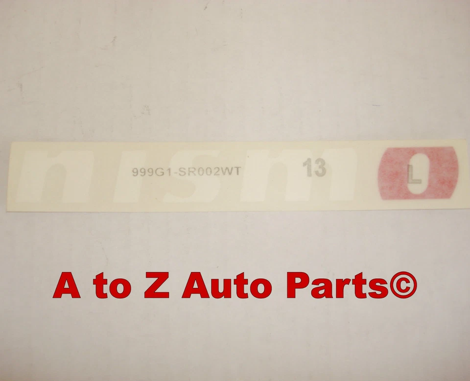 NISSAN 370Z, Altima, Maxima,Sentra etc NISMO White on Red Decal / OEM Sticker Foto 1 de 1