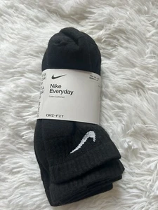 New Nike Everyday Youth 3Y-5Y Black Cotton Socks - Picture 1 of 2