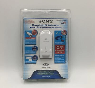 Rare Sony MagicGate MemoryStick Flash Memory Card Reader - USB 2.0 (MSAC-US40) - Image 1 of 2