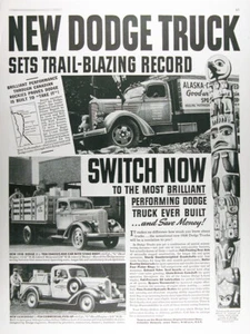 1938 1½ & ½-Ton DODGE TRUCKS Genuine Vintage Ad ~ RARE CDN AD ~ FREE SHIPPING! - Picture 1 of 2