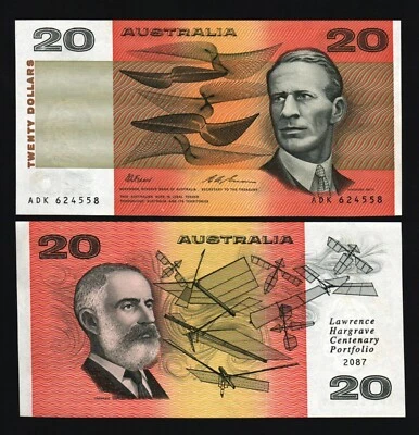 Australia 20 Dollars P-46 I 1994 Commemorative UNC RARE Hargrave Centenary NOTE - Image 1 of 3