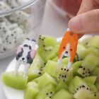 7 PCs Set Cute Mini Animal Cartoon Food Picks Kids Snack Food Fruit Cf