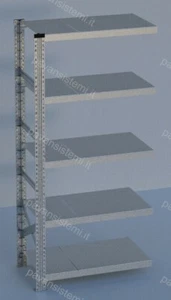 Metalsistem Scaffale Super 123 H.2000 5 Ripiani Metallo Modulo Estensione - Foto 1 di 7