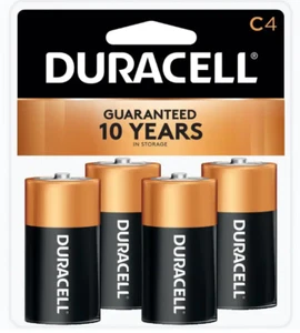 Batería alcalina Duracell Coppertop talla C (paquete de 4) - Imagen 1 de 7