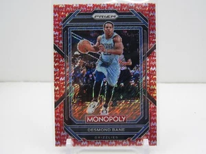 DESMOND BANE 2022-23 PRIZM MONOPOLY DINERO ROJO BRILLO PRIZM #059/100! GRIZZLIES! - Imagen 1 de 2