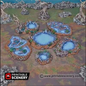 Fey Marshes - Terreno de fantasía - Terreno de mesa de fantasía - Imagen 1 de 9