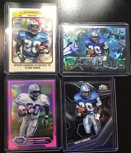 🔥2023 Topps Chrome Composite Barry Sanders Grounded Refractor Pink Black Lot 4 - Picture 1 of 2