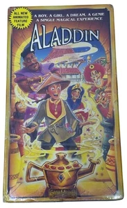 Aladdin Animated VHS Tape Magical Adventure Comedy By NEW - Picture 1 of 2