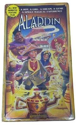 Aladdin Animated VHS Tape Magical Adventure Comedy By NEW - Image 1 of 2