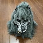 Kids Gray Scary Werewolf Mask Full Head Halloween Costume Wolf Sharp Teeth VGC