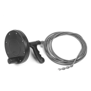 16ft Cable Auger Plumber's Snake Flexible Steel Cable With Spool Hand Crank O9P0 - Picture 1 of 11