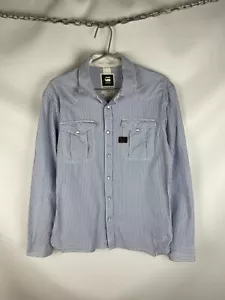 G-Star Raw Cargo line RCO western Sheffield striped ls shirt - Picture 1 of 17