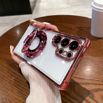 Case For Samsung Galaxy S25 Ultra S24FE S23 Shockproof Mag Safe Ring Stand Cover - Image 1 of 4