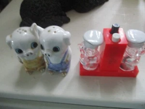 Pig Figurine Lot Vintage Salt & Pepper - Imagen 1 de 3