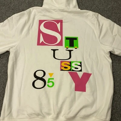 Stussy Jorge Hoodie Mens XL White Sweatshirt NWT - Image 1 of 4
