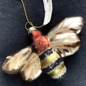 NWT Old World Christmas Honey Bee Glass Christmas Ornament Bling Excellent Gift - Picture 1 of 9