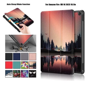Standhülle für 10,1"" Amazon Fire HD 10 2023 Tablet stoßfeste PU-Lederabdeckung - Bild 1 von 24