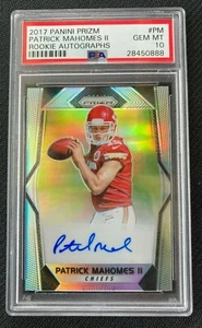 Patrick Mahomes II 2017 Panini Prizm Silver Rookie Autographs Auto PSA 10 #RA-PM