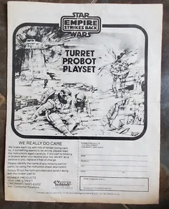 1981 Star Wars Empire Strikes Back TURRET PROBOT PLAYSET Instructions - Picture 1 of 3