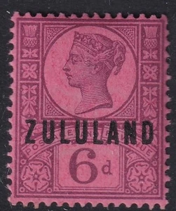 SOUTH AFRICA - Zululand QV SG8, 6d purple/rose-red, MNH - Picture 1 of 2