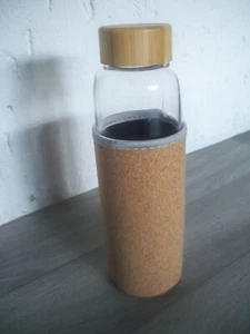 Glas Trinkflasche 500ml Nachhaltig mit Kork-Isolierung - Heiß & Kalt BELACONA - Bild 1 von 4