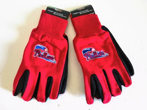 TWO PAIR OF PHILADELPHIA PHILLIES, SPORT UTILITY GLOVES FROM FOREVER COLLECTABLE Cover