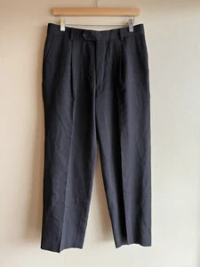 Hugo Boss Men’s 100% Virgin Wool Black Dress Pants Size 32R - Picture 1 of 13
