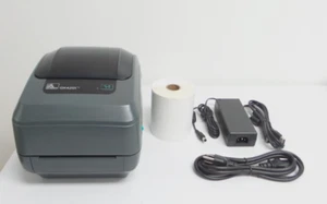 Zebra GK420 Thermo-Etikettendrucker mit USB-/Ethernet-Anschlüssen mit kostenlosen Etiketten - Bild 1 von 10
